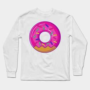 Pink Frosted Donut Long Sleeve T-Shirt